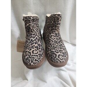 BEARPAW Riley Pawz Suede Slipper in Brown Lyst Size 6